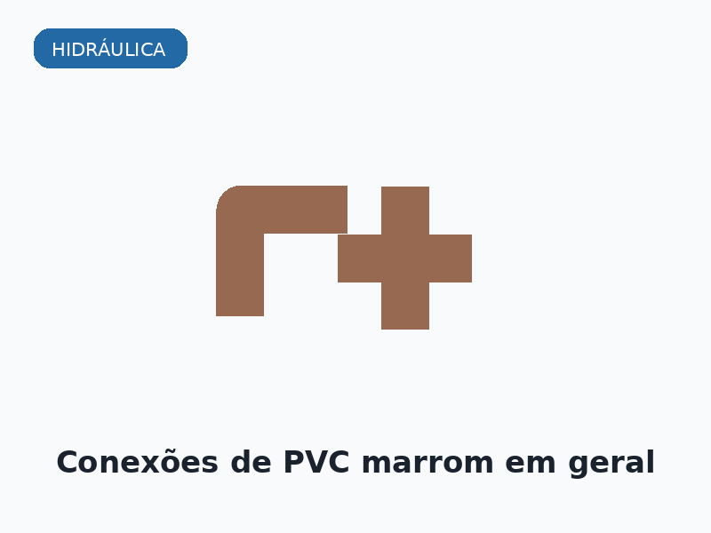 Conexões de PVC marrom em geral