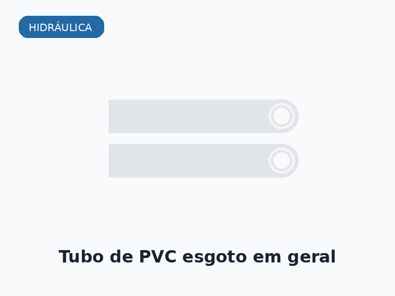 Tubo de PVC esgoto em geral