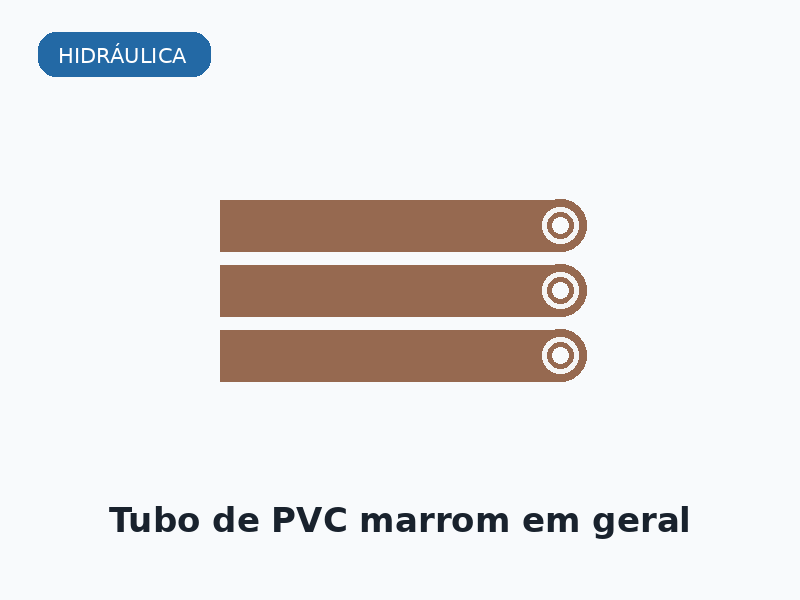 Tubo de PVC marrom em geral